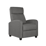 Fauteuil de relaxation petit canap� inclinable en tissu en 3 positions 1 place avec repose - pied, pour ...