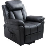 Mh - fauteuil de relaxation releveur boston avec repose - pieds noir Mh - fauteuil de relaxation releveur boston avec repose - pieds noir