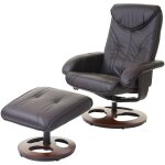 Décoshop26 - fauteuil de relaxation tv inclinable rotatif avec repose - pieds en synthétique marron 040001950 ... Décoshop26 - fauteuil de relaxation tv inclinable rotatif avec repose - pieds en synthétique marron 040001950 ...