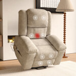 Fauteuil releveur �lectrique, fauteuil massant relaxation avec fonction massage et chaleur, aide � la ...