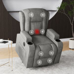 Fauteuil releveur �lectrique, fauteuil massant relaxation avec fonction massage et chaleur, aide � la ...