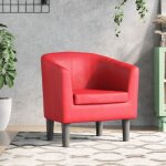 Fauteuil rouge similicuir vidaxl