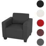Fauteuil salon / club / lounge lyon, simili - cuir, noir Fauteuil salon / club / lounge lyon, simili - cuir, noir