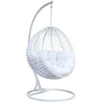 Fauteuil suspendu en r�sine tress�e - blanc - bontoc de mylia