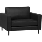 Beliani - fauteuil tapissé en cuir noir fendu avec assise spacieuse et rembourrage moelleux pour salon ... Beliani - fauteuil tapissé en cuir noir fendu avec assise spacieuse et rembourrage moelleux pour salon ...