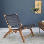 Berah getah - fauteuil en teck massif et tissage