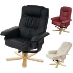 Mendler - fauteuil de tl m56, fauteuil de relaxation sans tabouret, similicuir - crme