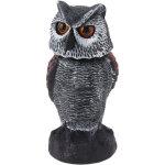 Faux hibou en plastique pour effrayer les oiseaux - d�cor de jardin ext�rieur r�pulsif