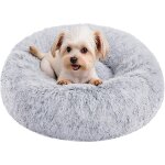 Feandrea panier pour chien, lit ronde en forme de beignet, canap�, coussin central amovible et lavable, ...