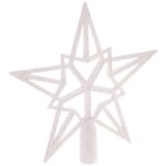 Feeric christmas - dcoration de sapin de nol cimier blanc paillet 20 x 20 cm