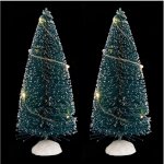 F��ric lights and christmas - accessoire lumineux pour village de no�l lot de 2 sapins vert led blanc ...