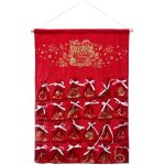 Fric lights and christmas - dco de nol calendrier de l'avent en tissu rouge avec 24 pochons h 65 ...