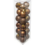 Fric lights and christmas - dco de sapin lot de 18 boules de nol d 3 cm - bronze - feeric christmas ...