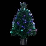 Fric lights and christmas - sapin fibre optique intrieur lumineux 3 led h45cm  piles - feeric lights ...