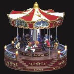 Fric lights and christmas - village de nol carrousel anim musical 52 led + transfo - feeric lights ...