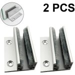 Fei yu - lot de 2 supports de porte coulissante en verre de type f, bute de porte automatique, squenceur ...