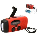 Radio  manivelle, radio d'urgence solaire portable 2000 mah