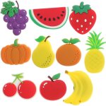 Feiyue - lot de 10 autocollants pour rfrigrateur, aimants amusants, dessins anims, fruits, bureau, ...