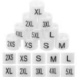 Lot de 1000 marqueurs de taille pour cintres, tiquettes pour manteaux, porte - vtements, blanc