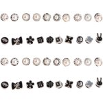 40 boutons ronds en perles pour couture, accessoires pour pulls et chemises