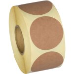 Autocollants ronds en papier kraft marron, tiquettes de codage, autocollants ronds vierges, tiquettes ...