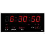 Feiyue - horloge lectronique  calendrier perptuel  led, horloge murale numrique, alarme, carillon ...