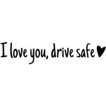 Jhialg i love you drive safe love autocollant de voiture, lot de 6 autocollants drive safe i love you, ...