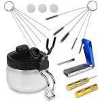 Feiyue - kit de nettoyage pour arographe 13 pices - pot de nettoyage pour arographe en verre avec ...