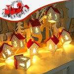 Lumire led de maison en bois de nol de 6 pieds, lumire dcorative de maison tanche, lumires led ...