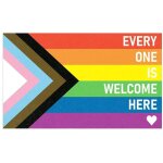 Tout le monde est le bienvenu ici autocollant arc - en - ciel progress pride lgbt love x5v5