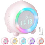 Feiyue - rveil intelligent, lumire de rveil led colore, horloge numrique