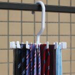 Feiyue - support rotatif  18 crochets pour cravates, ceintures, charpes, organisateur de rangement, ...
