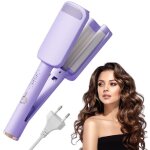 Fer  boucler ionique  3 cylindres, boucleur  ondulations profondes, outil chauffant en cramique pour ...