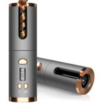 Fer à friser portable automatique à charge sans fil lcd 009 gris or Fer à friser portable automatique à charge sans fil lcd 009 gris or