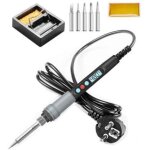 Fer � souder 90 w � chauffage interne, temp�rature r�glable, affichage num�rique avec interrupteur et ...