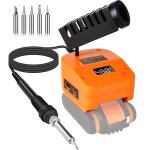 Fer � souder sans fil 20 v, aliment� par batterie, chauffage rapide, station de soudage num�rique lcd ...