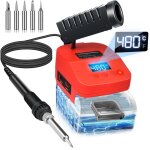 Fer � souder sans fil pour batterie milwaukee m18 18v � chauffage rapide, station de soudage lcd num�rique ...
