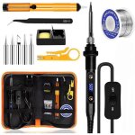 Fer � souder set, 80w temp�rature r�glable 180 - 500�c electronique de precision avec interrupteur on ...