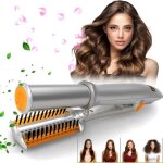 Fer styler 2 - en - 1 professionnel - temp�rature r�glable, pour cheveux courts et longs, chauffage rapide, ...