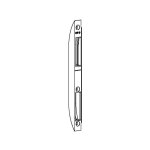 Ferco ? g�che pour cr�mone centrale europa � toupiller l ? dimensions 189 x 16 x 15, 5 mm ? compatible ...