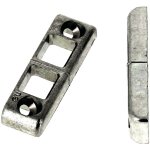 Ferco - g�che tringle double en applique pour pvc dimensions 81x17x8mm e - 19509 - 00 - 0 - 1