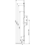 Ferco - serrure � larder matic 50 / 70 t�ti�re 18mm longueur 2150mm 6 - 33164 - 12 - 0 - 1