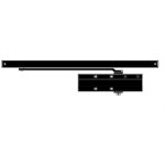 Ferme - porte en applique esv7163 f3 fixe bras glissi�re - noir - sevax