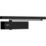 Ferme porte hydraulique bricard bras coulisse noir force réglable 2 à 4 porte 80 kg Ferme porte hydraulique bricard bras coulisse noir force réglable 2 à 4 porte 80 kg