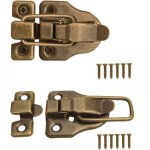Fermetures pour coffres, bo�tes, valises, ferrures en m�tal, design vintage en laiton, lot de 2 avec ...