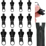 Fermeture �clair zipper de remplacement, lot de 12 kits de r�paration de fermeture �clair, fermetures ...