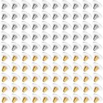 Fermoir boucles d'oreilles silicone, lot de 100 attache boucles d'oreilles silicone, 50 en or et 50 en ...