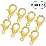 Fermoir mousqueton 100 pices 7x12mm fermoirs mousquetons courbs fermoirs  griffes de homard fermoirs ...