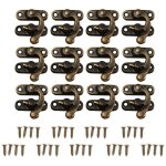 Fermoirs pour placards 12pcs verrous r�tro d�coratifs cabinet bo�te � bijoux cales verrou cadenas loquet ...