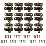 Fermoirs pour placards 12pcs verrous r�tro d�coratifs cabinet bo�te � bijoux cales verrou cadenas loquet ...